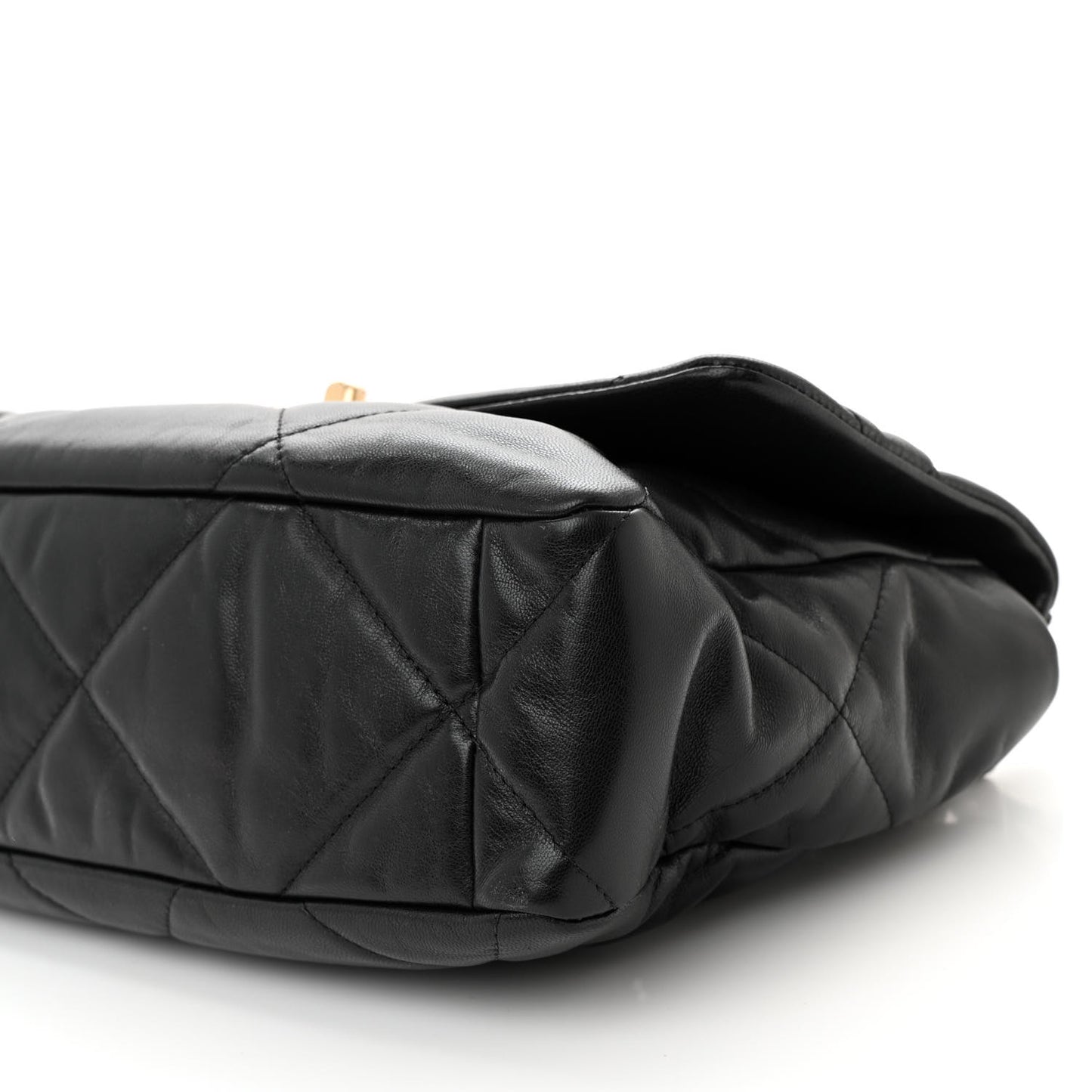 Goatskin Quilted Large Chanel 19 Flap Black