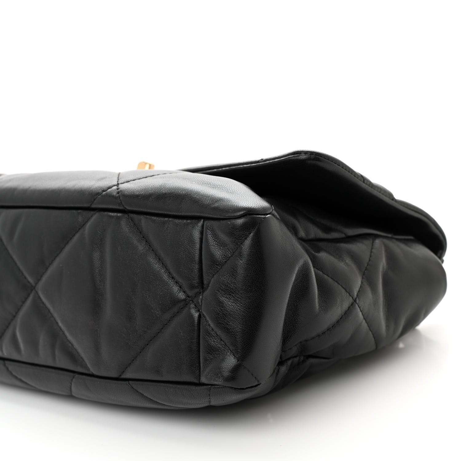 Chanel Goatskin Quilted Large Chanel 19 Flap Black 10 of 10