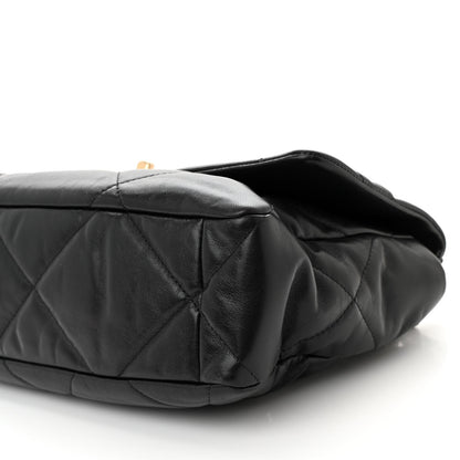 Chanel Goatskin Quilted Large Chanel 19 Flap Black 10 of 10
