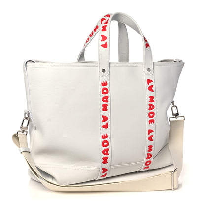 Louis Vuitton X NIGO Calfskin Tiger Journey Tote White 2 of 9