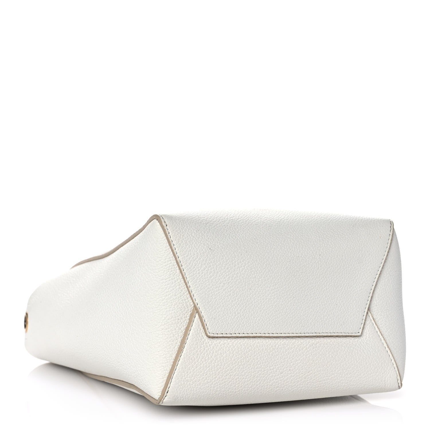 Celine Soft Grained Calfskin Small Sangle Bucket Bag White 3 of 10