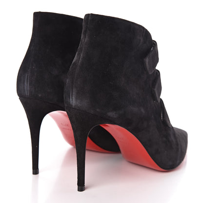 Christian Louboutin Veau Velour Triniboot 85 Booties 37.5 Black 4 of 9