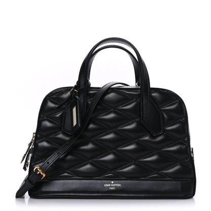 Louis Vuitton Lambskin Malletage Dora PM Black 1 of 8