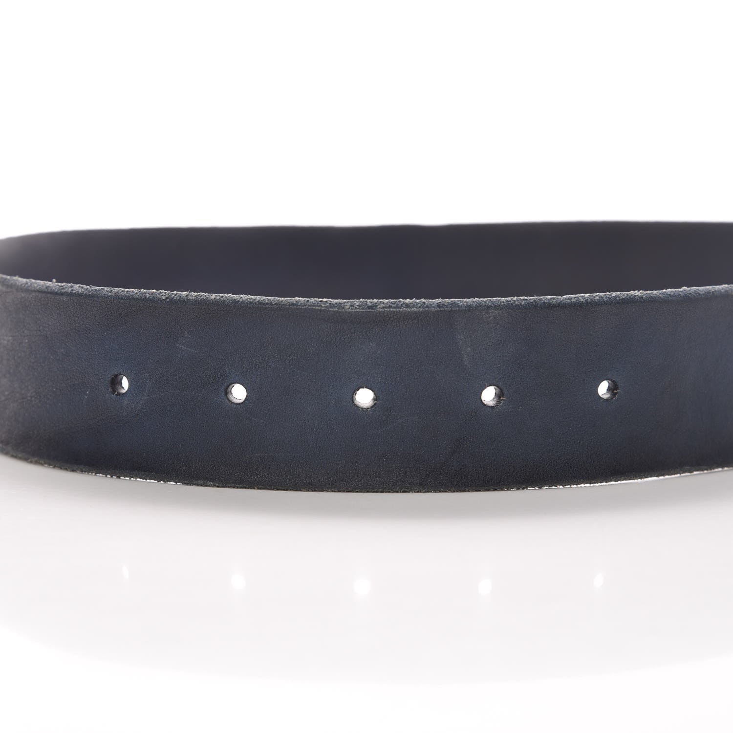 Gucci Cuoio Toscano Nickel Double Double G 40mm Belt 75 30 Blue 4 of 9