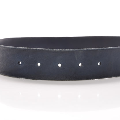 Gucci Cuoio Toscano Nickel Double Double G 40mm Belt 75 30 Blue 4 of 9