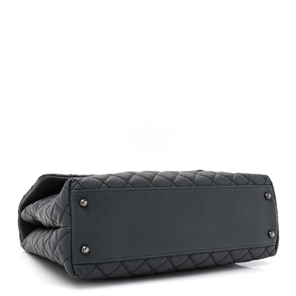 Chanel Caviar Lizard Quilted Large Coco Handle Flap Grey 4 of 16