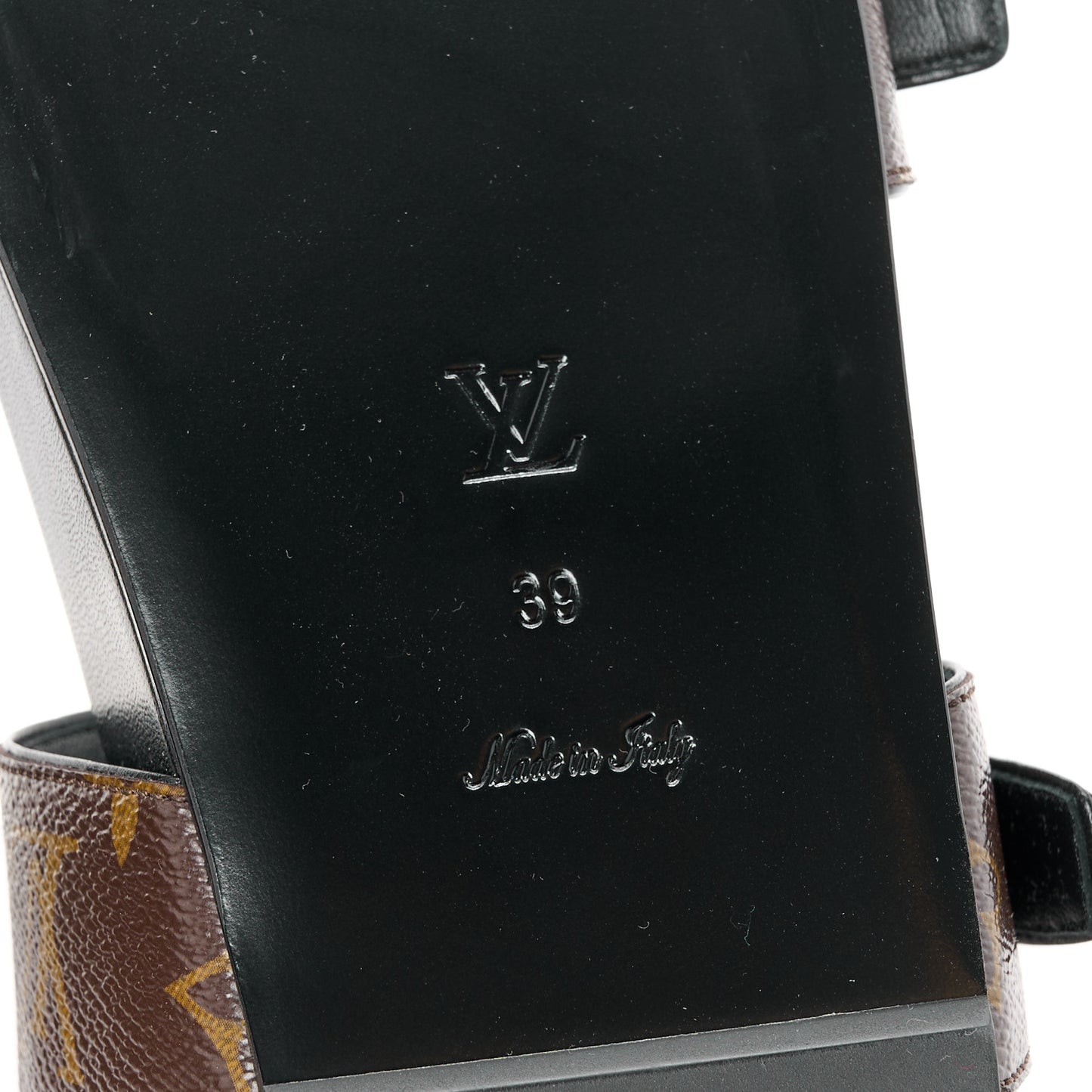 Monogram Bom Dia Mule Sandals 39 Black