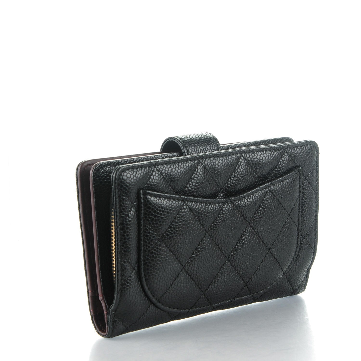 Chanel Caviar Quilted Zipped Pocket Wallet Black 3 of 8