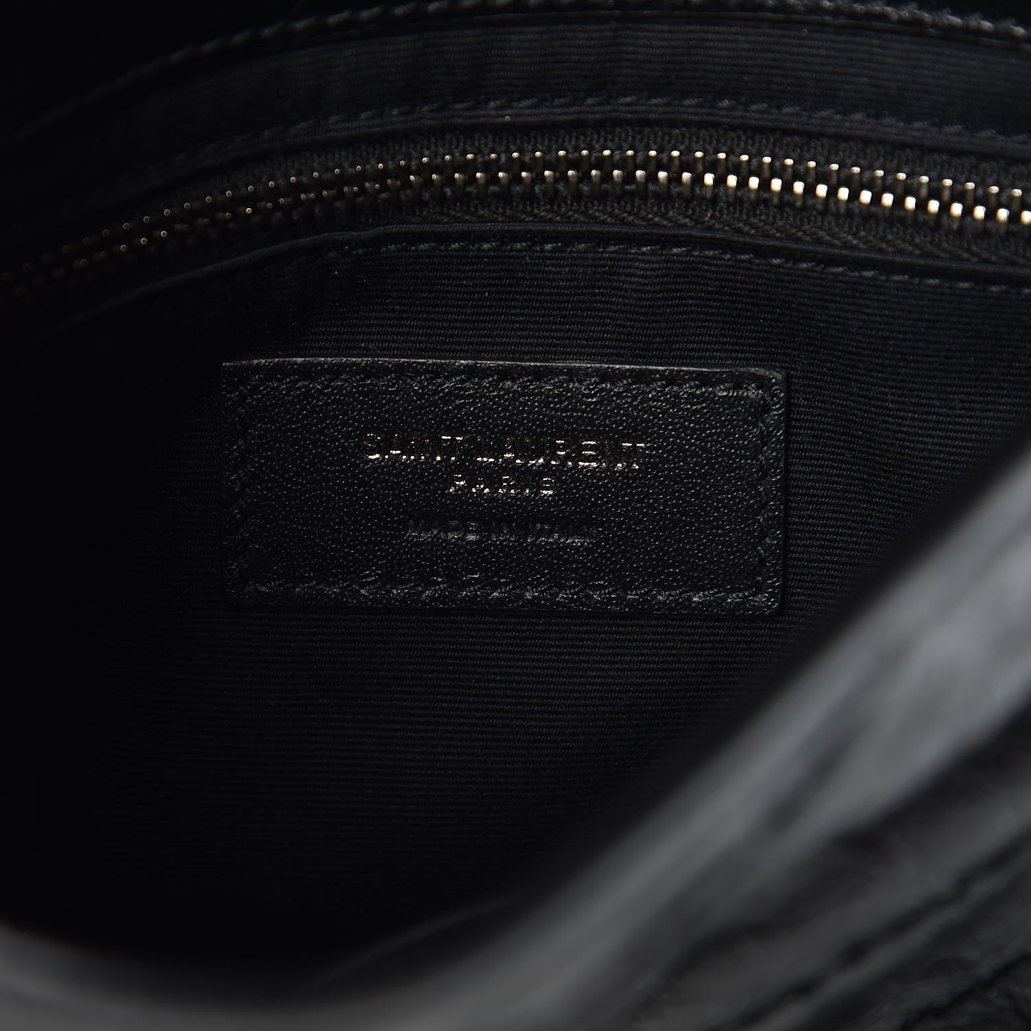 Saint Laurent Crinkled Calfskin Matelasse Monogram Niki Chain Wallet Black 8 of 9