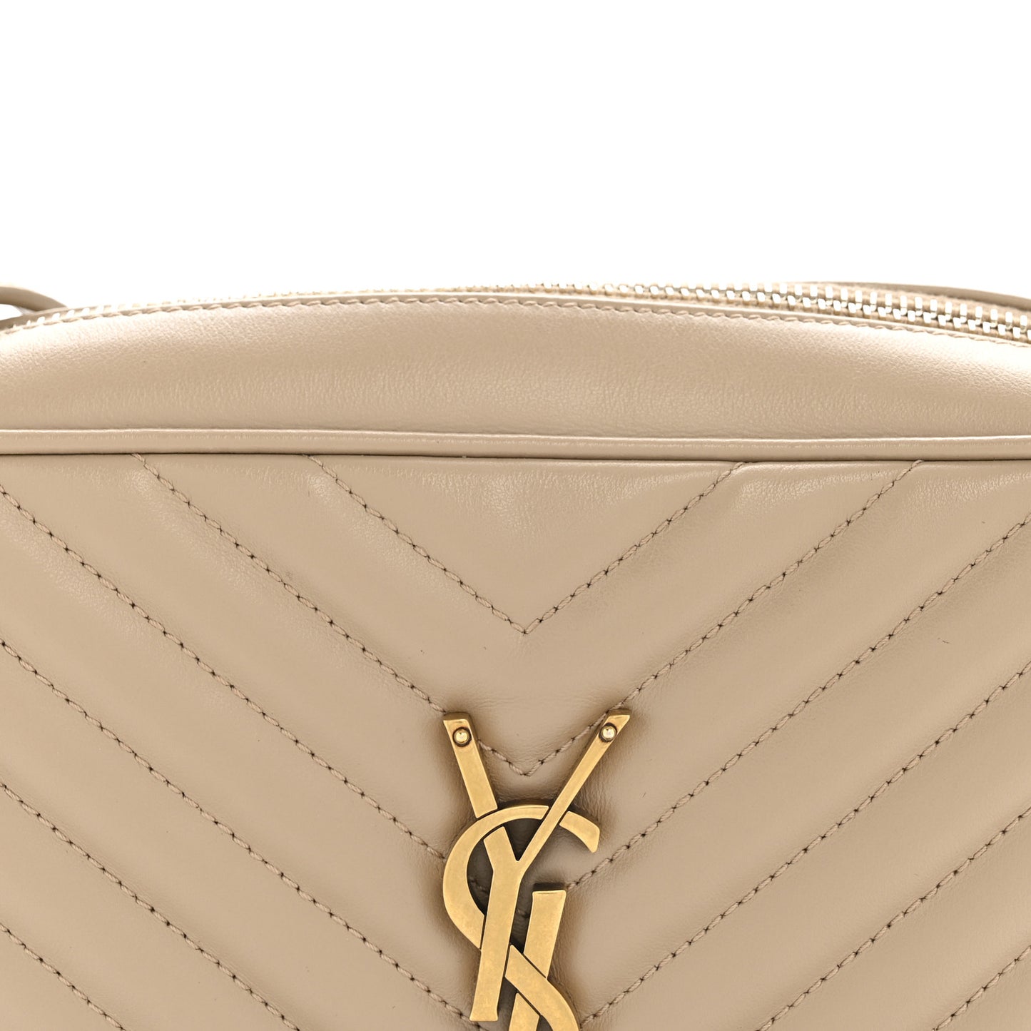 Calfskin Matelasse Monogram Lou Camera Bag Dark Beige