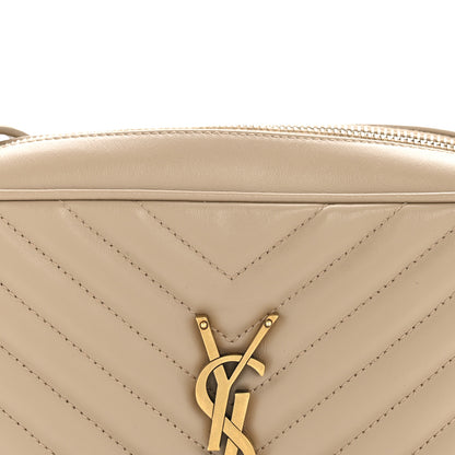 Saint Laurent Calfskin Matelasse Monogram Lou Camera Bag Dark Beige 8 of 13