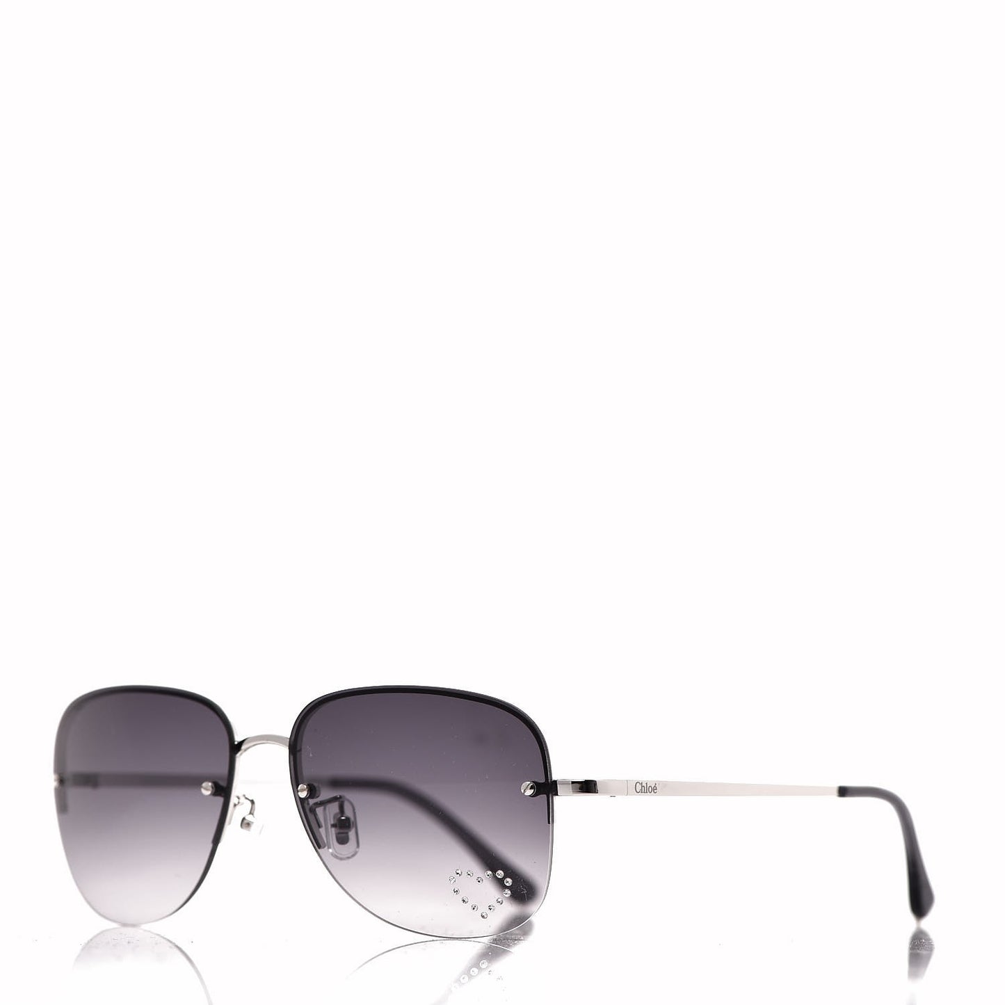 Crystal Rimless Sunglasses CL2262 Silver