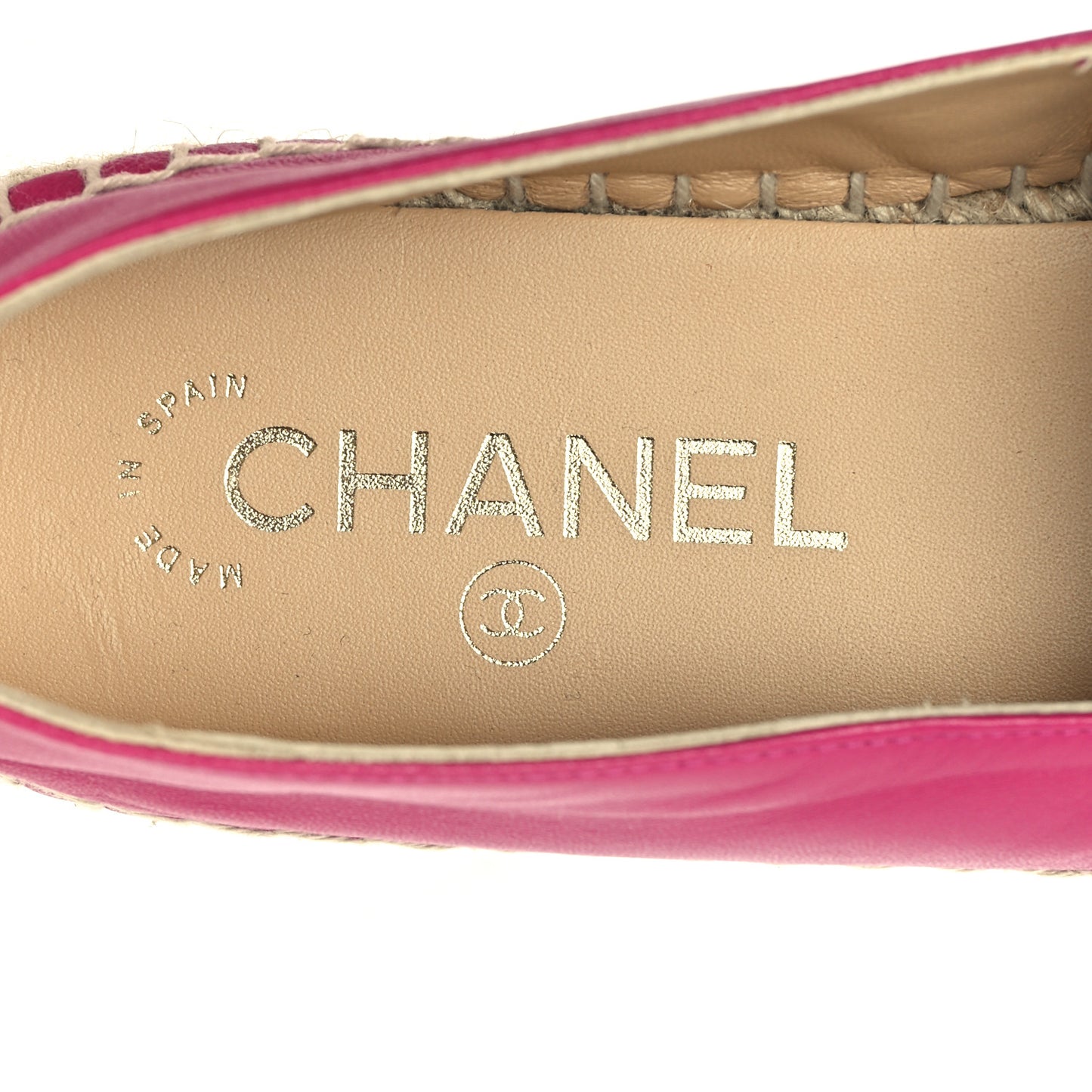 Lambskin CC Espadrilles 39 Fuchsia Black