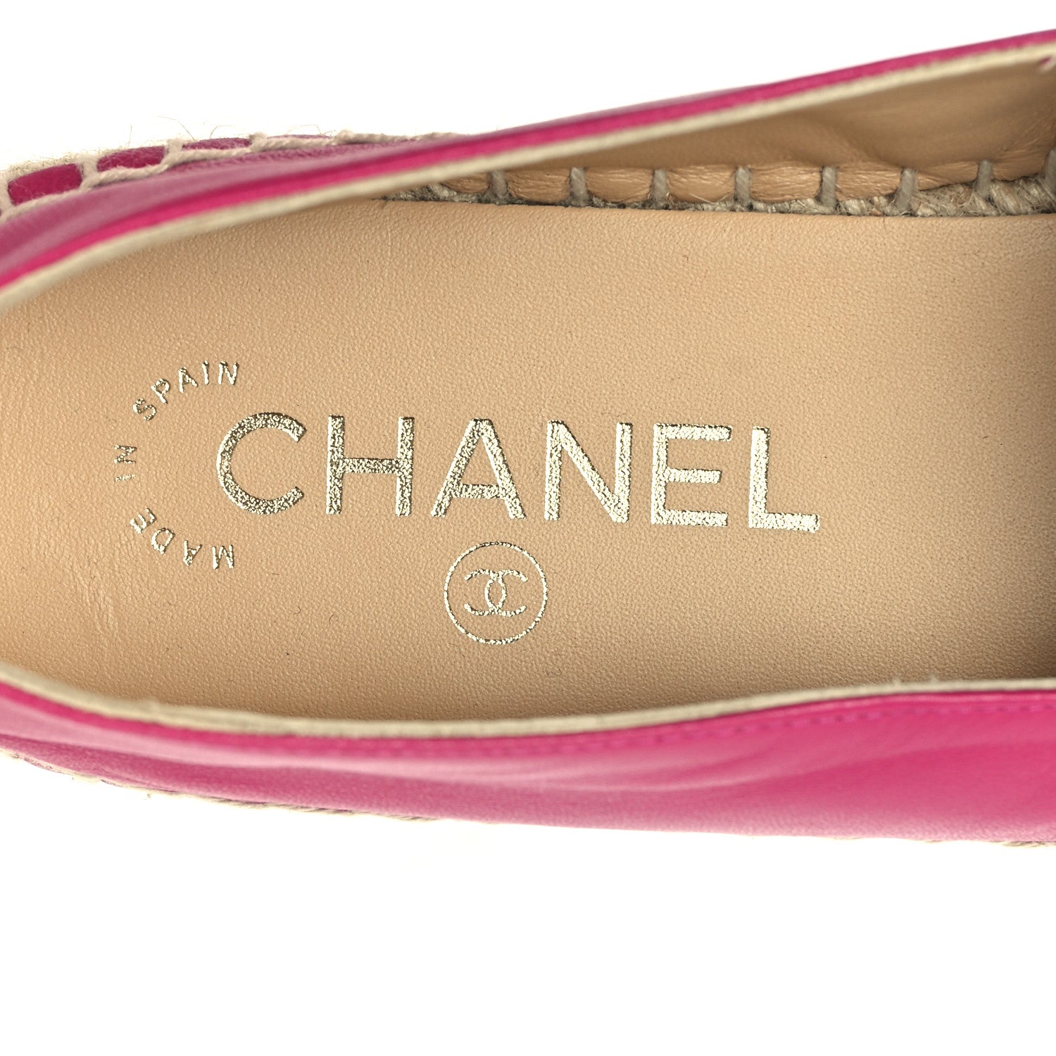 Chanel Lambskin CC Espadrilles 39 Fuchsia Black 8 of 9