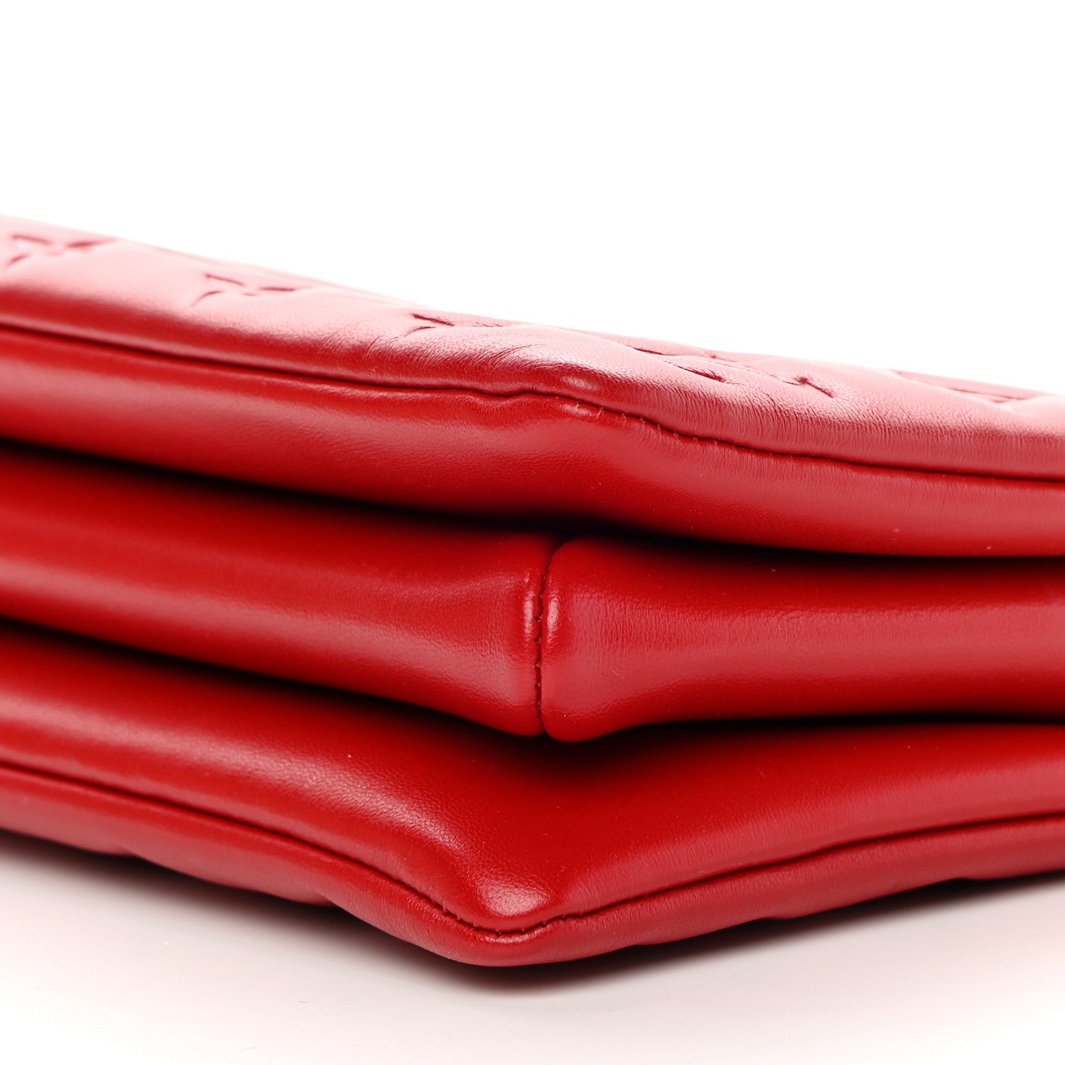 Louis Vuitton Mother of Pearl Lambskin Embossed Monogram Coussin BB Red Green 11 of 13