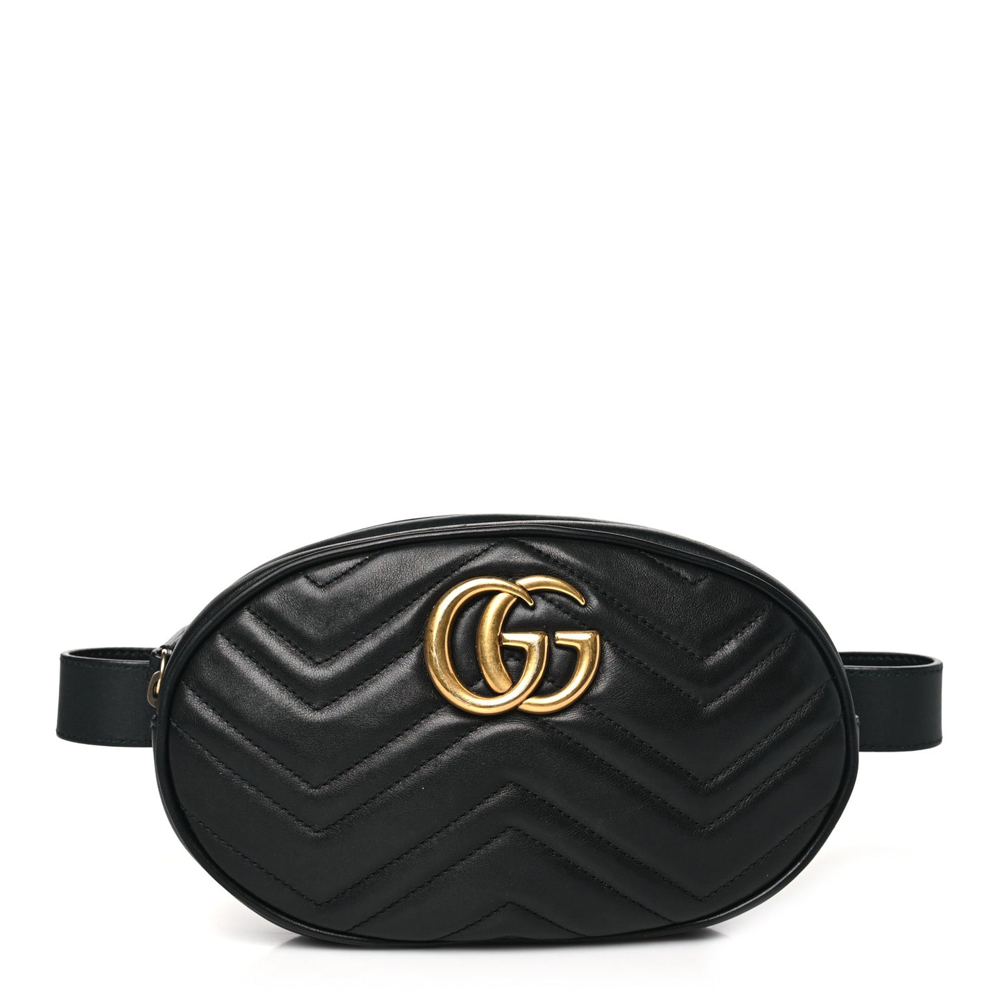 Calfskin Matelasse GG Marmont Belt Bag 95 38 Black