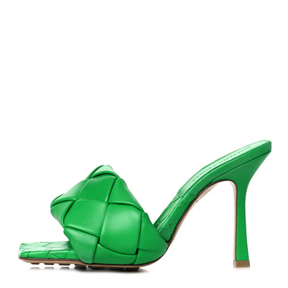 Bottega Veneta Nappa Maxi Intrecciato Lido 90mm Mule Sandals 36.5 Grass 1 of 7