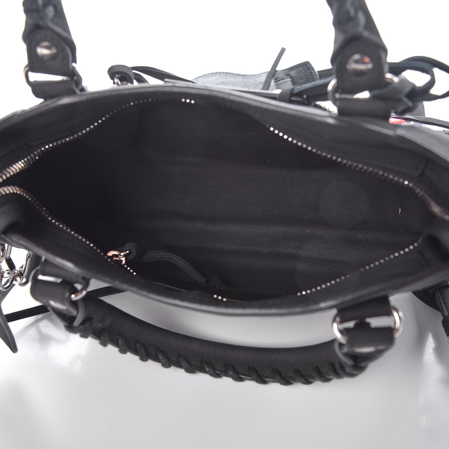 Balenciaga Mesh Arena Classic Silver Hardware Mini City Black Navy Orange 5 of 7