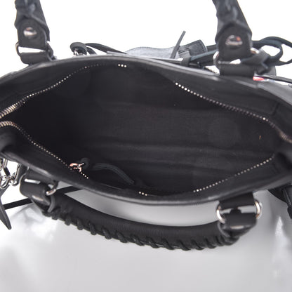 Balenciaga Mesh Arena Classic Silver Hardware Mini City Black Navy Orange 5 of 7