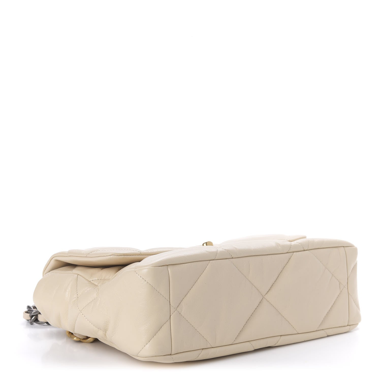 Chanel Goatskin Quilted Large 19 Flap Beige 4 of 11