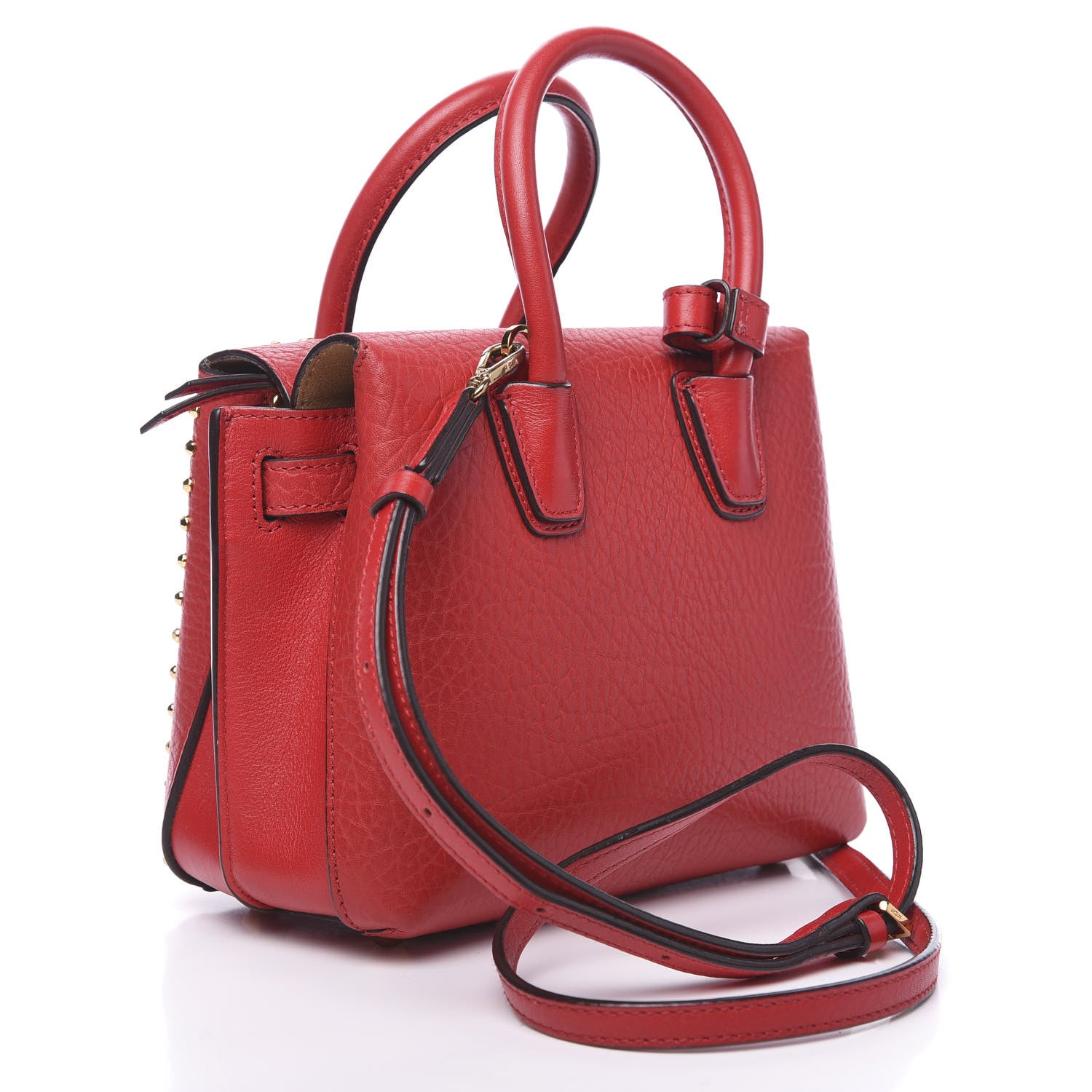 MCM Calfskin Swarovski Crystal Ball Mini Milla Tote Ruby Red 2 of 8