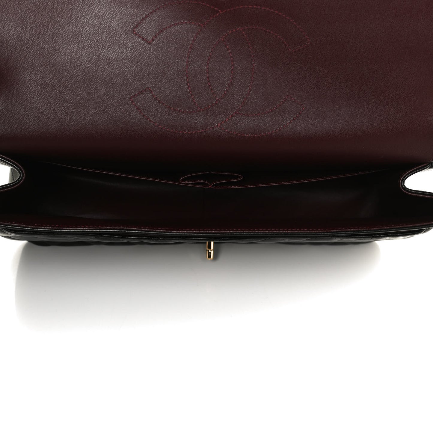 Lambskin Quilted Maxi Double Flap Black