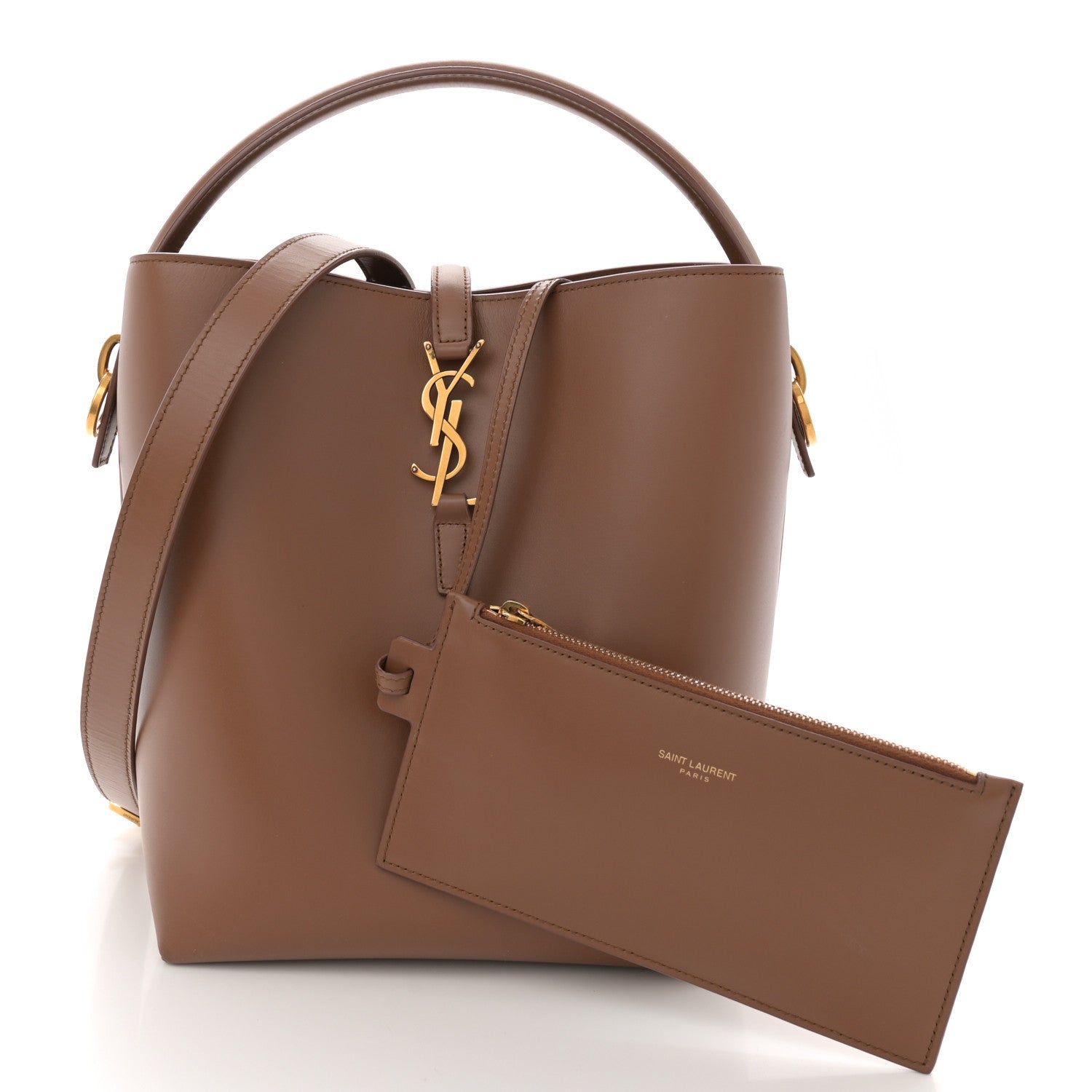 Saint Laurent Shiny Calfskin Le 37 Bucket Bag Fox 3 of 13