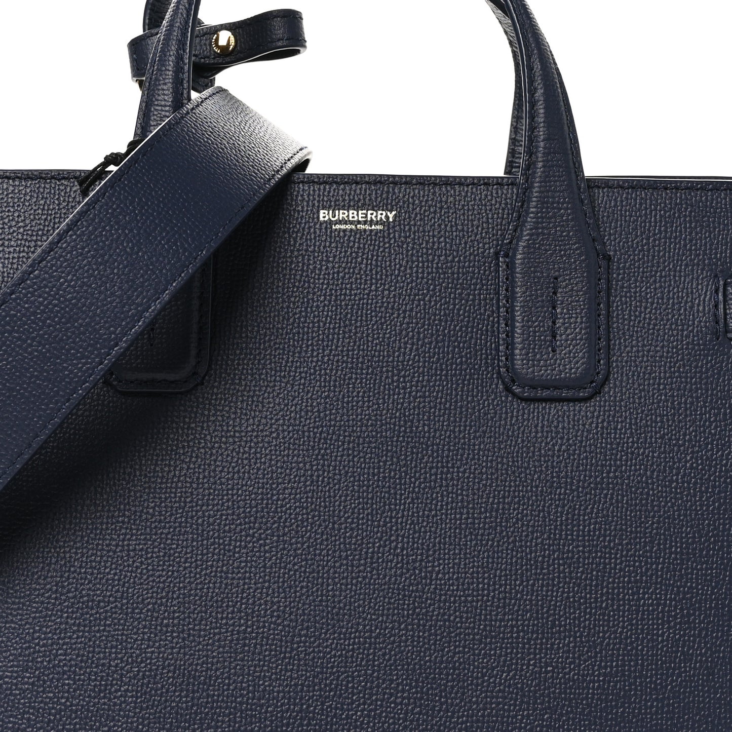 Derby Calfskin Vintage Check Medium Banner Tote Regency Blue