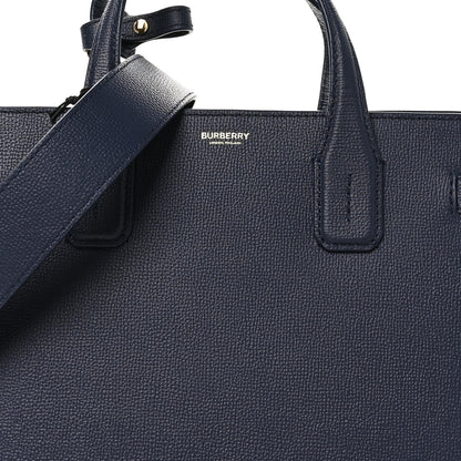 Burberry Derby Calfskin Vintage Check Medium Banner Tote Regency Blue 9 of 11