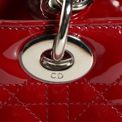 Christian Dior Patent Cannage Medium Lady Dior Red 7 of 9