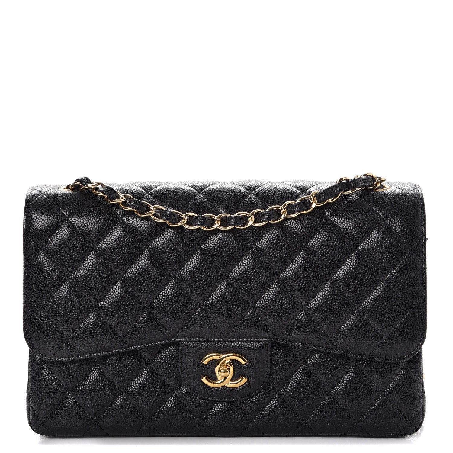 Chanel Caviar Quilted Jumbo Double Flap Black 1 of 9