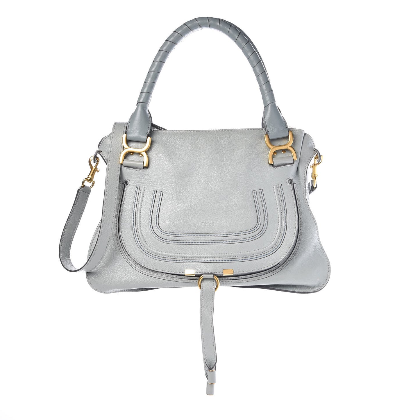 Calfskin Medium Marcie Satchel Cloudy Blue