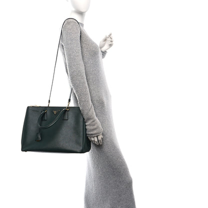 Prada Saffiano Lux Large Galleria Double Zip Tote Ottanio 2 of 9