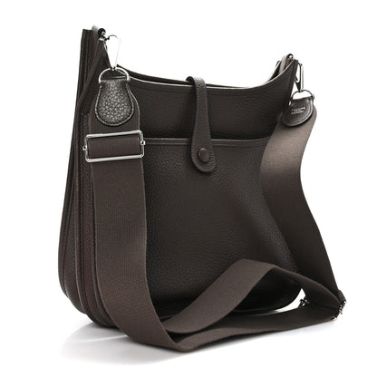Hermes Taurillon Clemence Evelyne III PM Chocolate 3 of 10