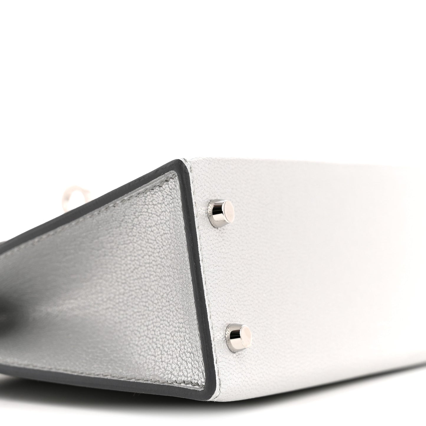 Metallic Chevre Chamkilight Mini Kelly Sellier 20 Argent