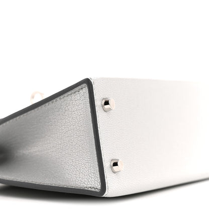 Hermes Metallic Chevre Chamkilight Mini Kelly Sellier 20 Argent 9 of 11