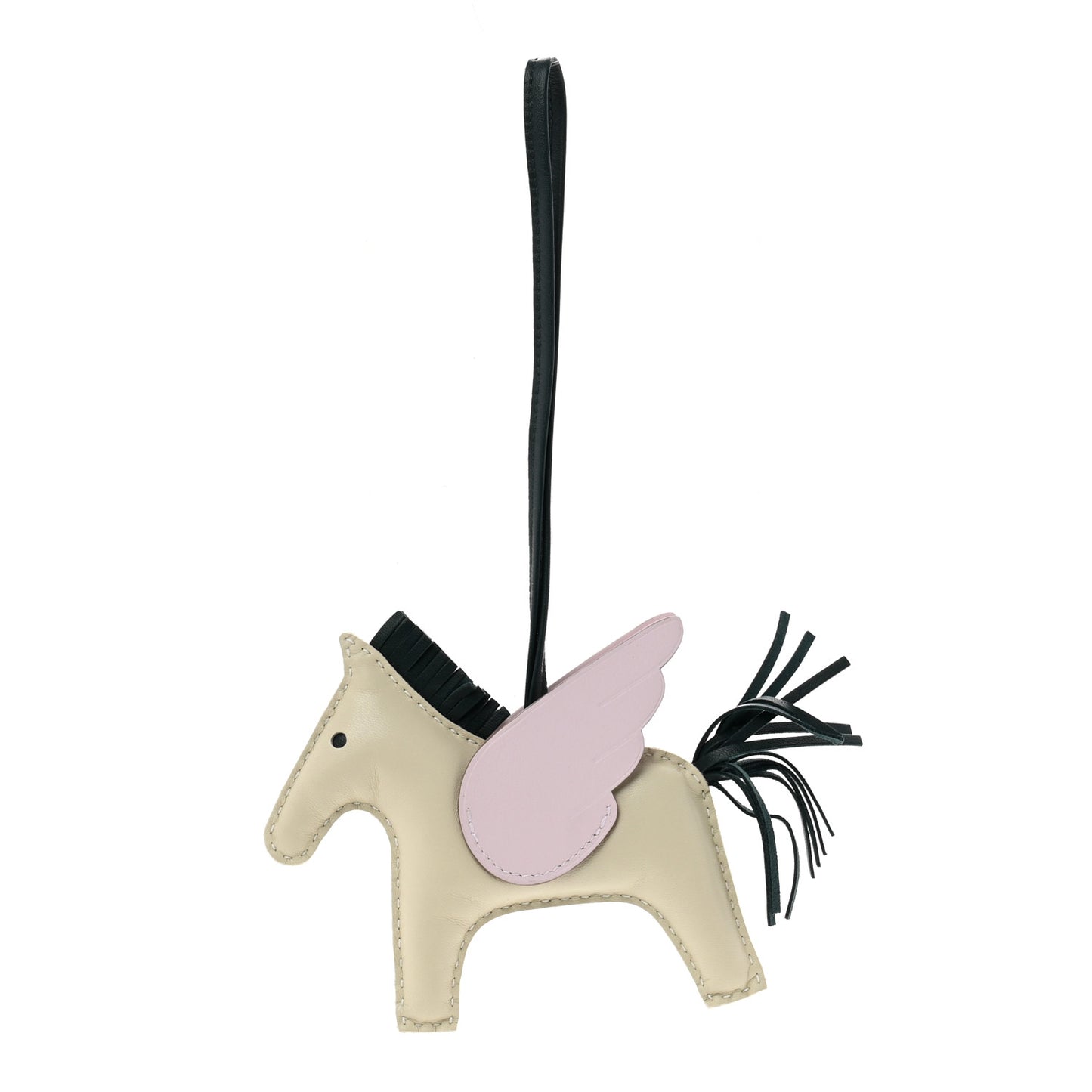 Milo Lambskin Grigri Rodeo Pegase Horse Bag Charm MM Nata Mauve Sylvestre Vert Cypress