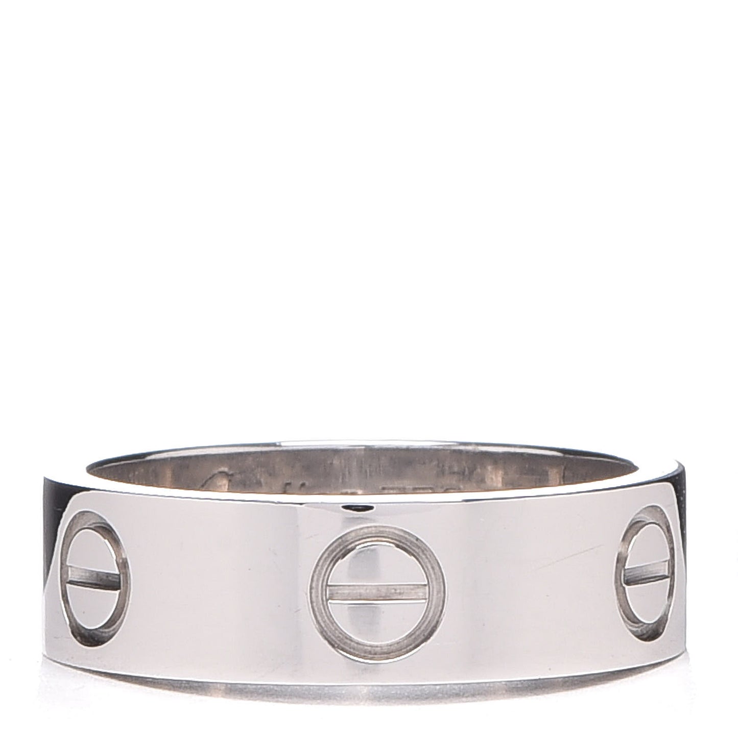 18K White Gold 5.5mm LOVE Ring 51 5.75