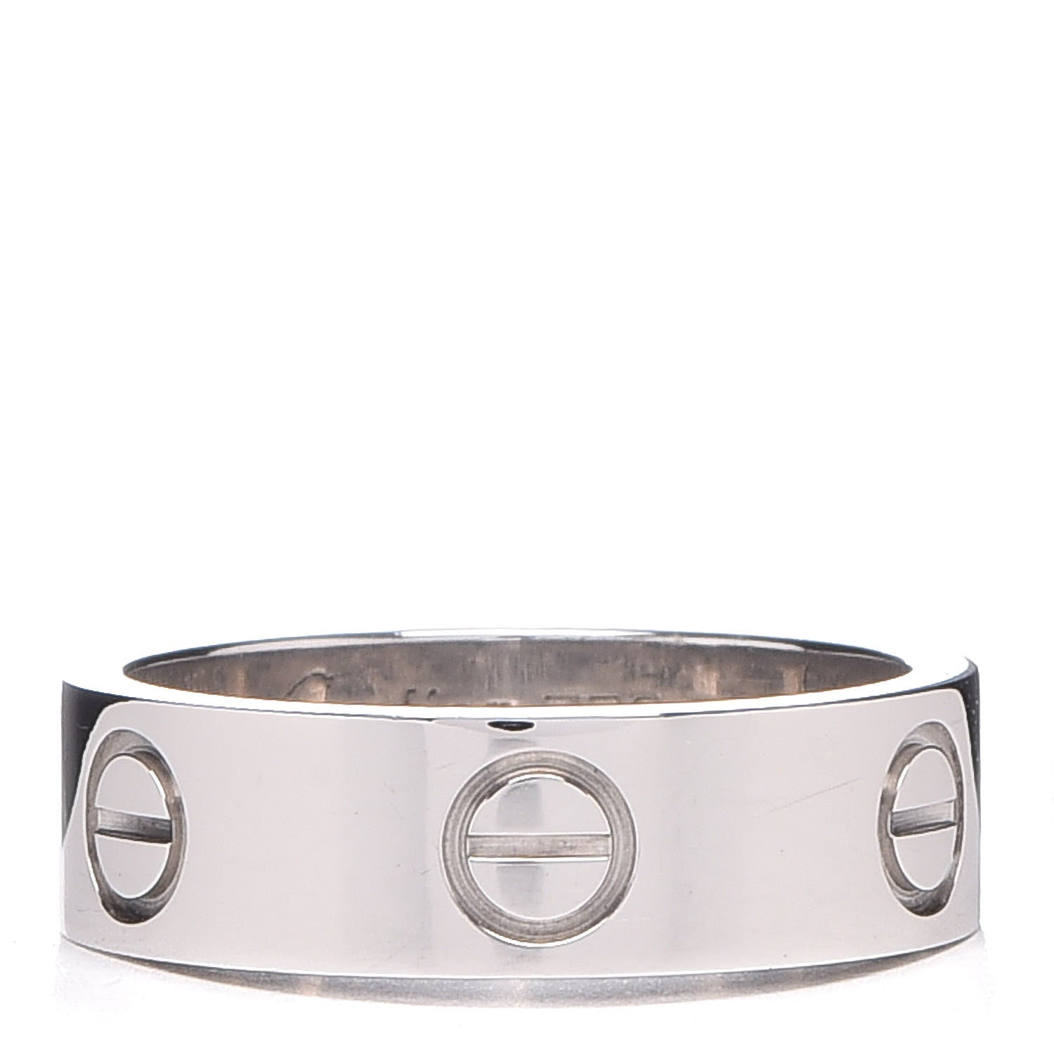 Cartier 18K White Gold 5.5mm LOVE Ring 51 5.75 1 of 4