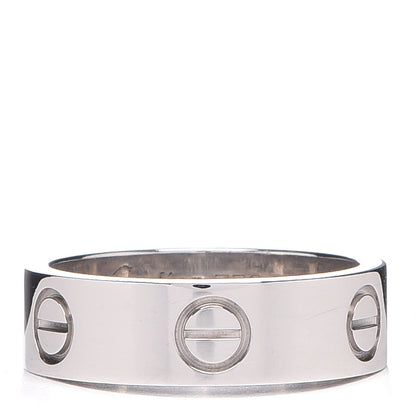 Cartier 18K White Gold 5.5mm LOVE Ring 51 5.75 1 of 4