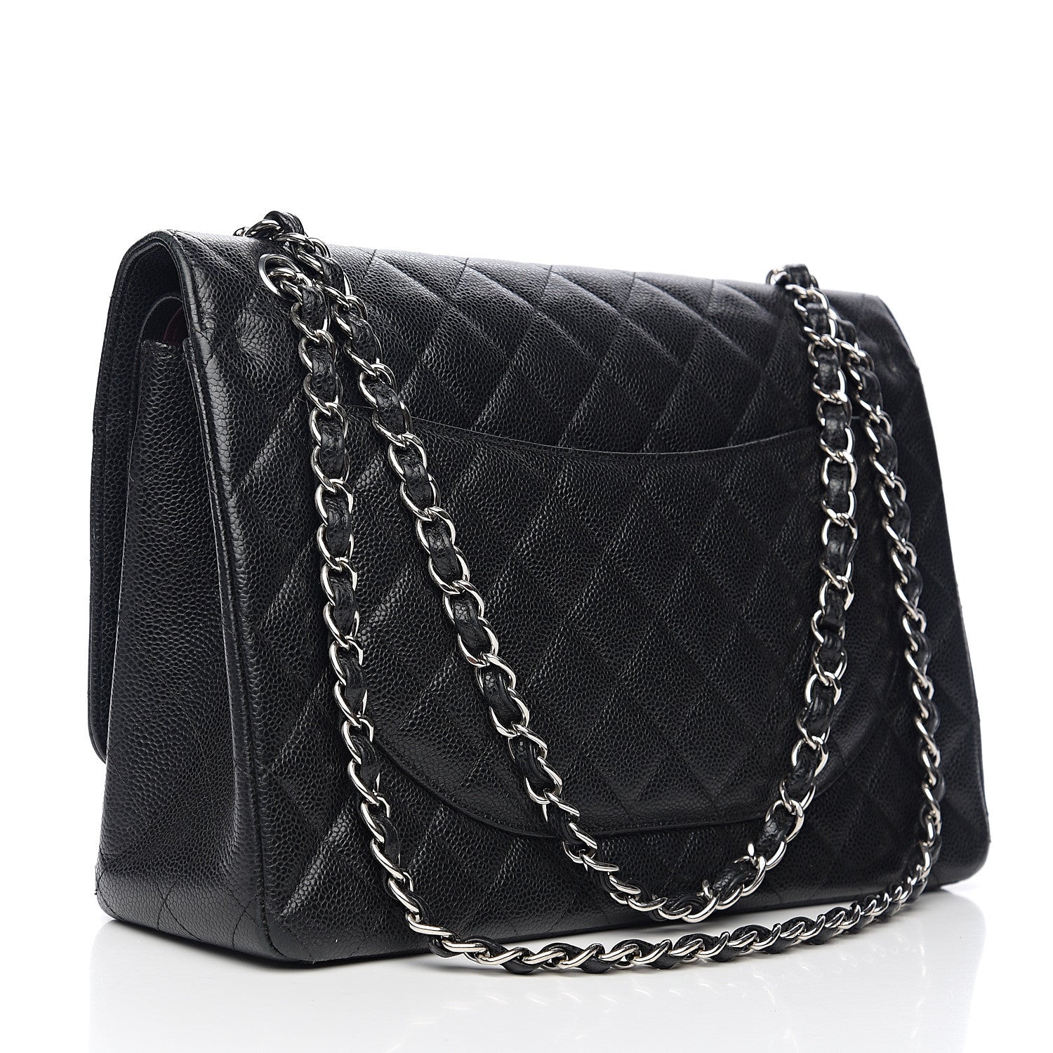 Chanel Caviar Quilted Maxi Double Flap Black 2 of 10