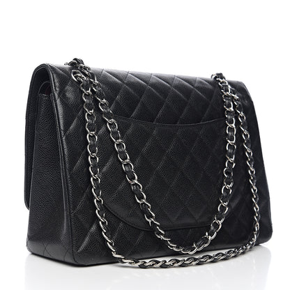 Chanel Caviar Quilted Maxi Double Flap Black 2 of 10