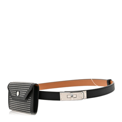 Hermes Epsom Filou Kelly Pocket 18 Belt Black 1 of 7