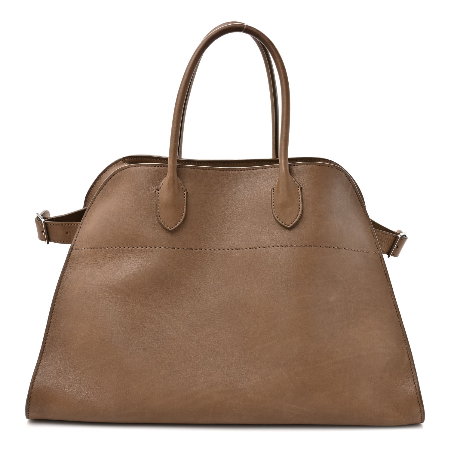 The Row Polished Saddle Calfskin Soft Margaux 15 Mouse Grey 1 of 15