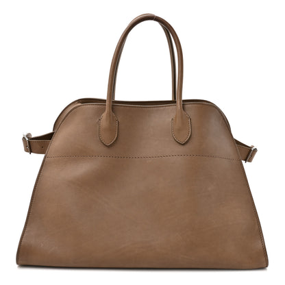 The Row Polished Saddle Calfskin Soft Margaux 15 Mouse Grey 1 of 15