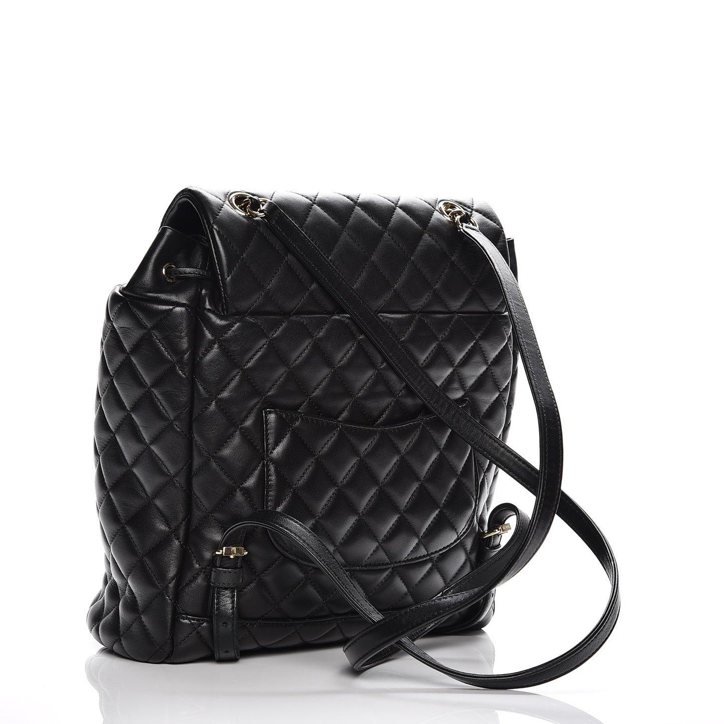 Lambskin Quilted Large Urban Spirit Backpack Black