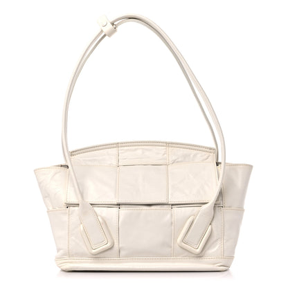 Bottega Veneta Paper Calfskin Maxi Intrecciato Small Arco Slouch Plaster 1 of 13