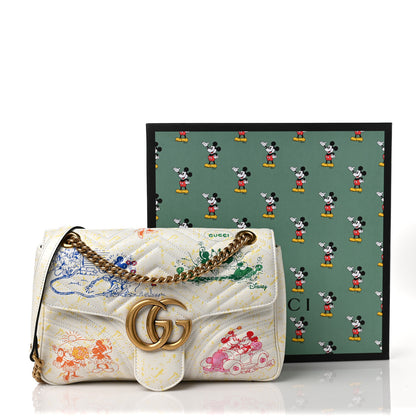Gucci X DISNEY Calfskin Matelasse Mickey Minnie Mouse Medium GG Marmont Shoulder Bag Multicolor 10 of 10