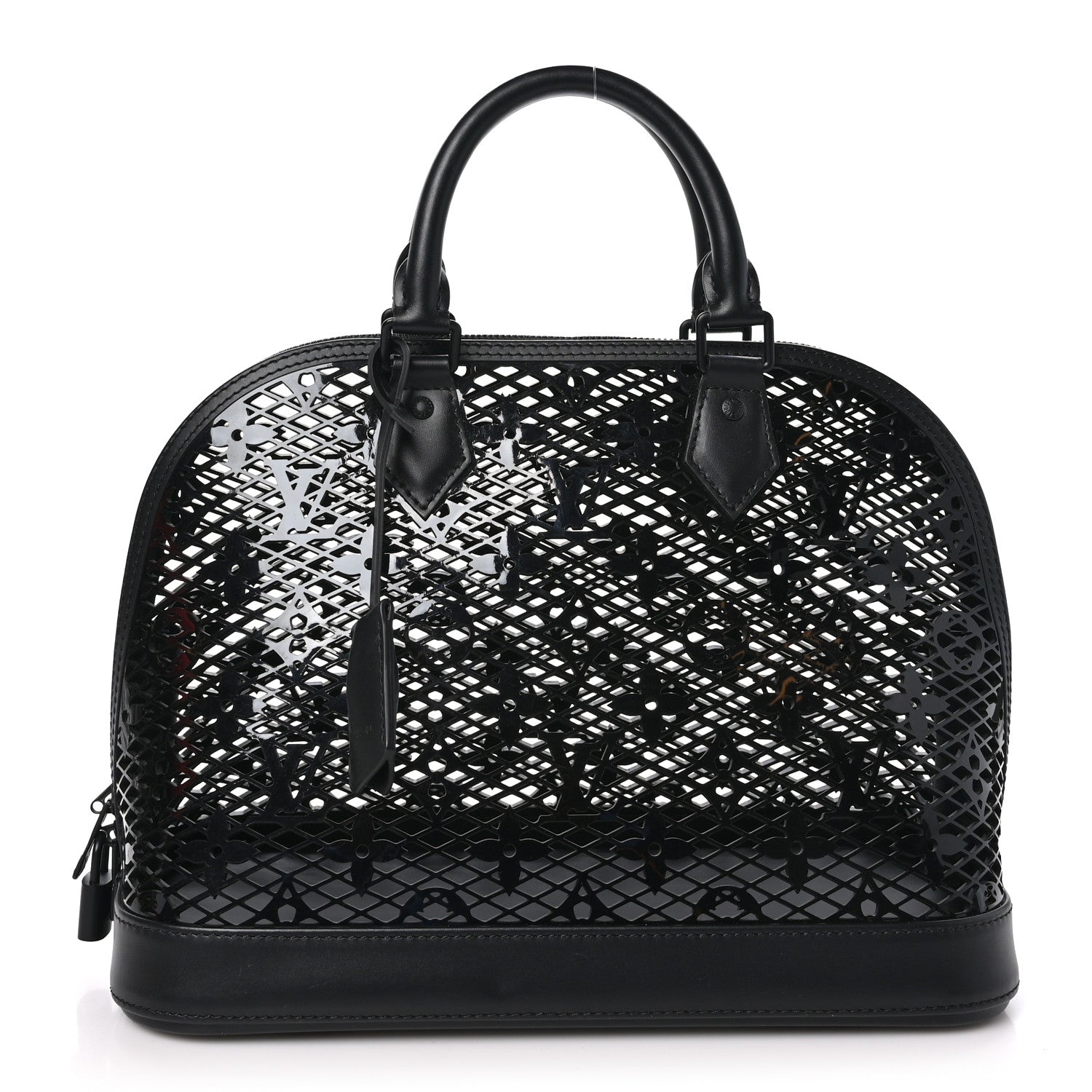 Louis Vuitton Patent Calfskin Laced Monogram Alma PM Black 1 of 14
