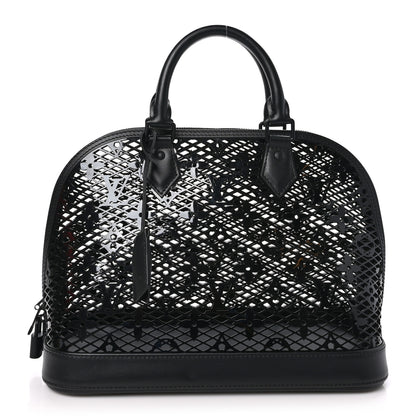 Louis Vuitton Patent Calfskin Laced Monogram Alma PM Black 1 of 14